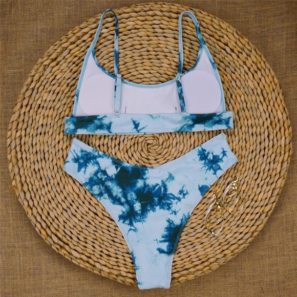 Teal Tie Dye Bikini - Picture 4 of 6